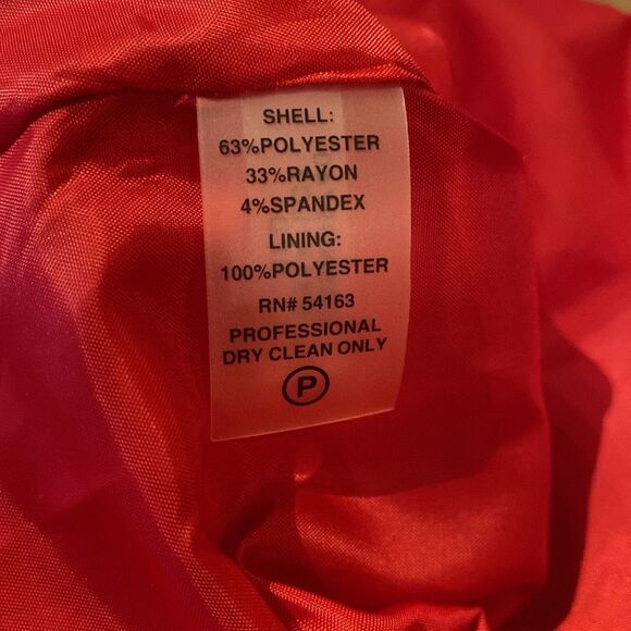 Calvin Klein Red Starburst Sheath Dress 14W Sleeveless Knee Length - Picture 5 of 6